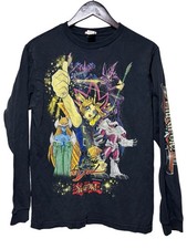 Vintage 1996 Yu-Gi-Oh Black Youth Size L Long Sleeve Lets Duel T-Shirt Anime