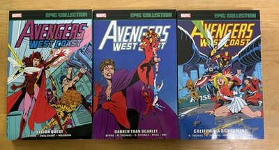 Avengers West Coast Epic Collection - Vol 4-6 TPB Lot ~ Darker Scarlet/Vision
