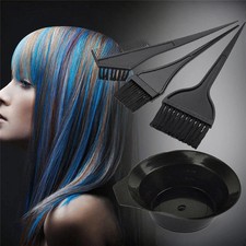 4PCS Professional Hair Dye Coloring Kit   Brushes  Mixing Bowl Salon Set