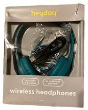 Heyday Wireless Bluetooth On-ear Headphones W Charging Cable Teal