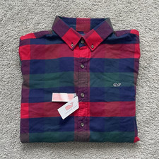 Vineyard Vines Slim Fit Whale Shirt Plaid Fla...