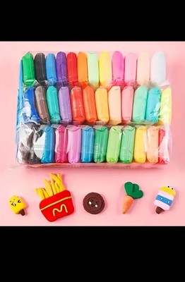 24 Packungen bunte lufttrockene Knete für Kinder und Erwachsene Lernset