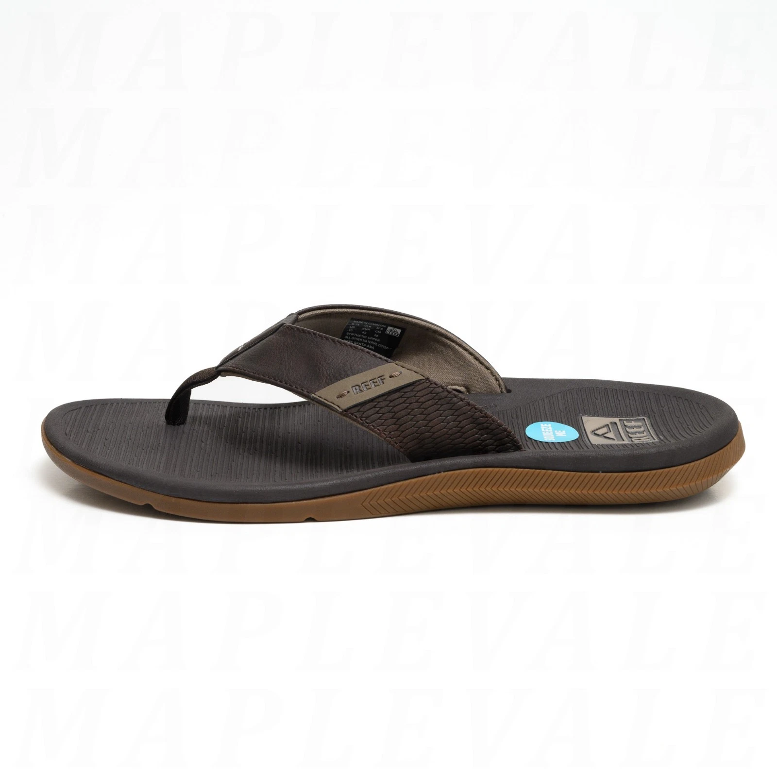 REEF Santa Ana Men's Sandals - Brown Cushion Comfort Memory Foam Flip Flops NWT