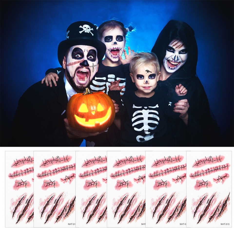 30pcs Scary Halloween Sticker Scar Sticker Fake Scar Decal Stickers ...