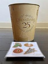 AMC The Lord Of The Rings 25th Anniversary Popcorn Tin Bucket + Magnets