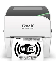 FreeX WiFi SuperRoll USB Or wireless Thermal Printer in Shadow White NEW 4x6