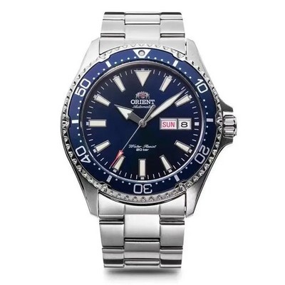 Orient Automatic Mechanical Men's Diver Watch Waterproof Blue  Dial Wristwatch