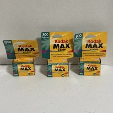 3 Pack Kodak MAX Versatility 800 Speed 24 Exp 35mm Color Film Exp 06/2001