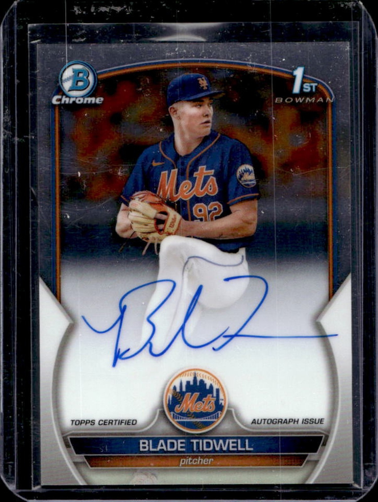 2023 Bowman Chrome Blade Tidwell Auto 1st Prospect #CPA-BT Mets