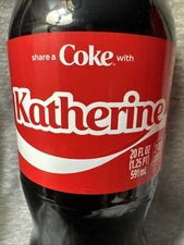 Share a Coke with  Katherine  2025 Personalized Gift Coca~Cola Bottle 20oz