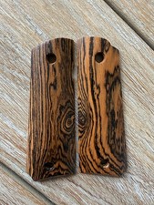 1911 Exotic Bocote Wood Grips Government Full Size Colt - Smooth