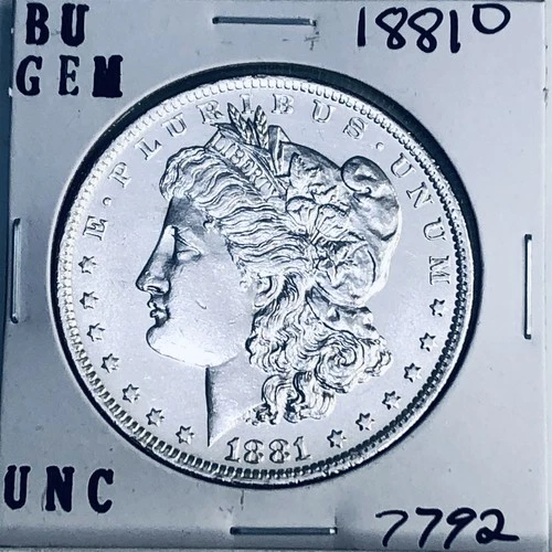 1881 O BU GEM MORGAN SILVER DOLLAR UNC MS+++ U.S. MINT RARE COIN 7792