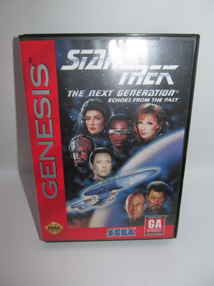 Star Trek: The Next Generation Echoes From the Past (Sega Genesis, 1994) Working - Image 2 of 4