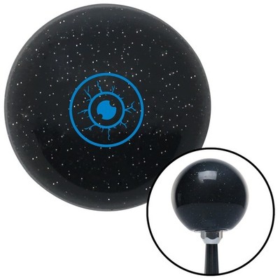 Blue Eyeball Black Metal Flake Shift Knob w/ M16x1.5 Insert Shifter Auto Manual