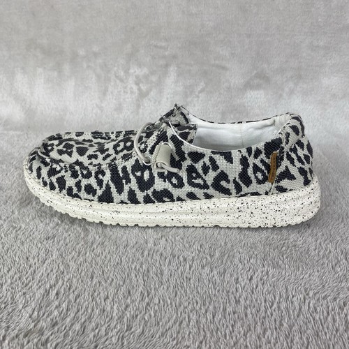 Hey Dude Wendy Women's Slip On Loafer Size 7 Woven Cheetah Brown Casual Shoe NEW - Zdjęcie 2 z 10