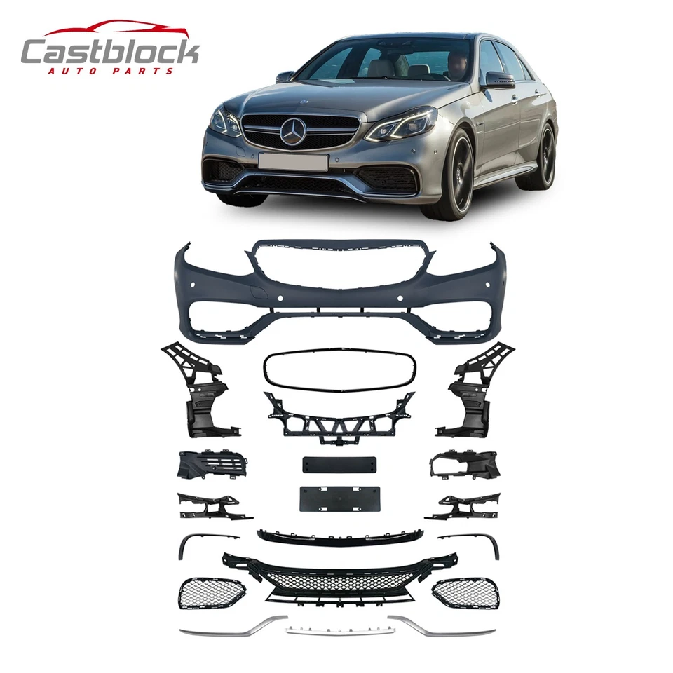 Kit de carrocería de parachoques delantero estilo AMG E63 sin PDC para Mercedes Benz 14-16 Clase E W212 Foto 4 de 4