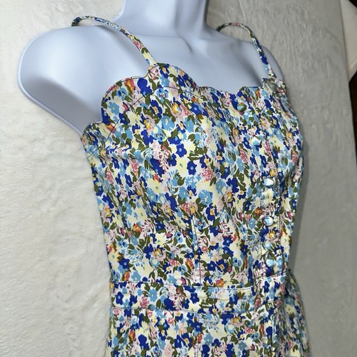 Anthropologie Maeve US 12 Wide Leg Jumpsuit Floral Button Front Women’s - Picture 3 of 19