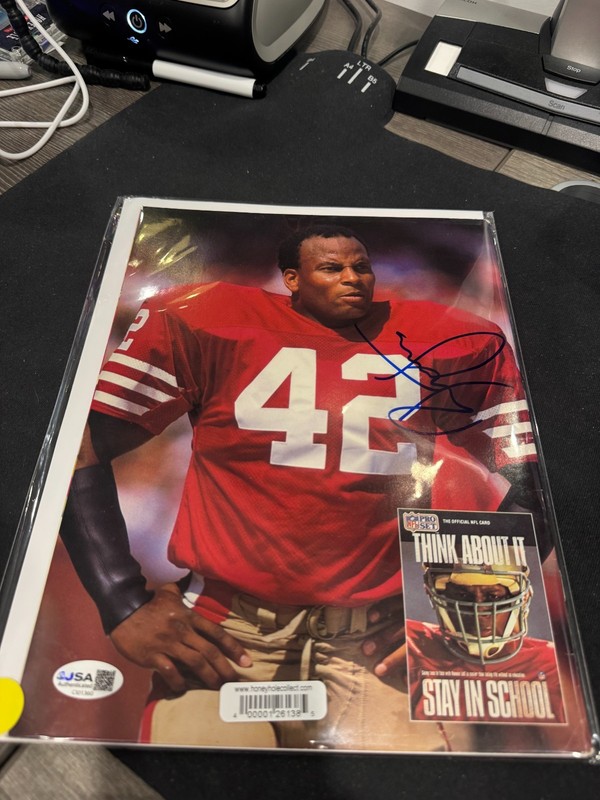 Beckett magazine Ronnie Lott Autographed JSA