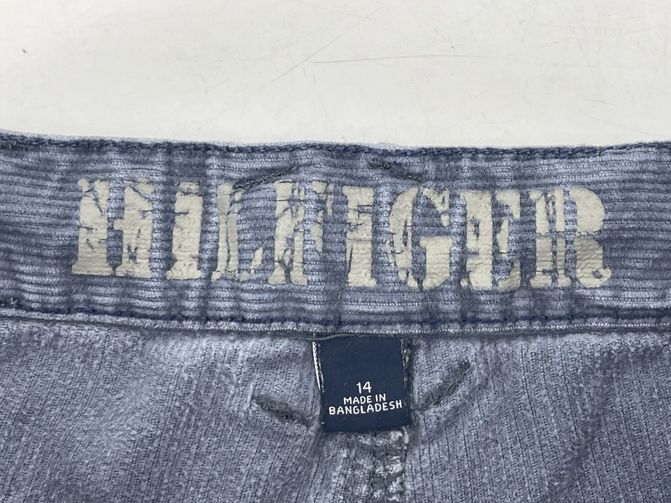 Tommy Hilfiger Pantalones Clásicos Pana Niñas Talla 14 Tiro Medio Azul Medidas 26X26 Foto 3 de 4