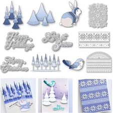 Spruce Christmas Words Metal Cutting Dies Embossing Die Stencils Scrapbook Craft