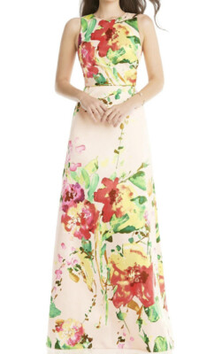 Alfred Sung Bridesmaid Dress Gown Full A-Line Skirt Floral Sleeveless Women 4R | eBay Alfred Sung Bridesmaid Dress Gown Full A-Line Skirt Floral Sleeveless Women 4R | eBay
