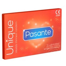 Pasante Unique Kondome latexfreie,hypoallergen, ultra dünn Präservative 3er Pack