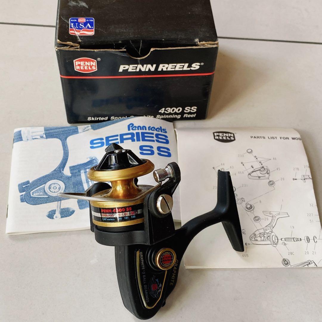 PENN Reels 4300 SS Fishing Skirted Spool Graphite Spinning