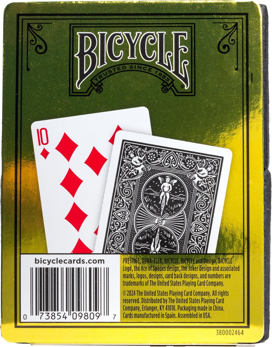 Bicycle Prestige Waterproof Plastic Playing Cards, Black Playing