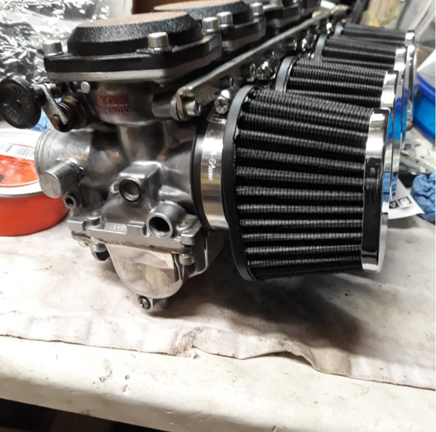 Limpiador de cápsulas de filtro de aire de 60 mm para bicicleta suciedad ATV cuatro pozos montaje de motocicleta 2 piezas Foto 2 de 4