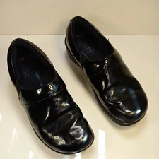 Klogs Shiny Black Patent Leather Clogs Women's Size 7