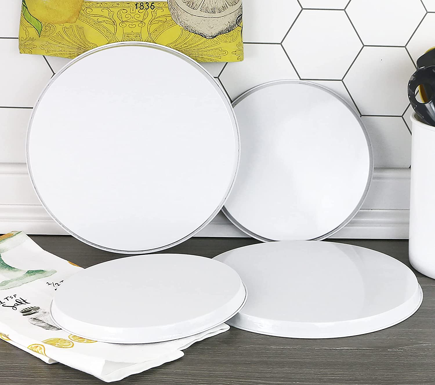 Reston Lloyd Electric Stove Burner Covers, Set of 4, White eBay