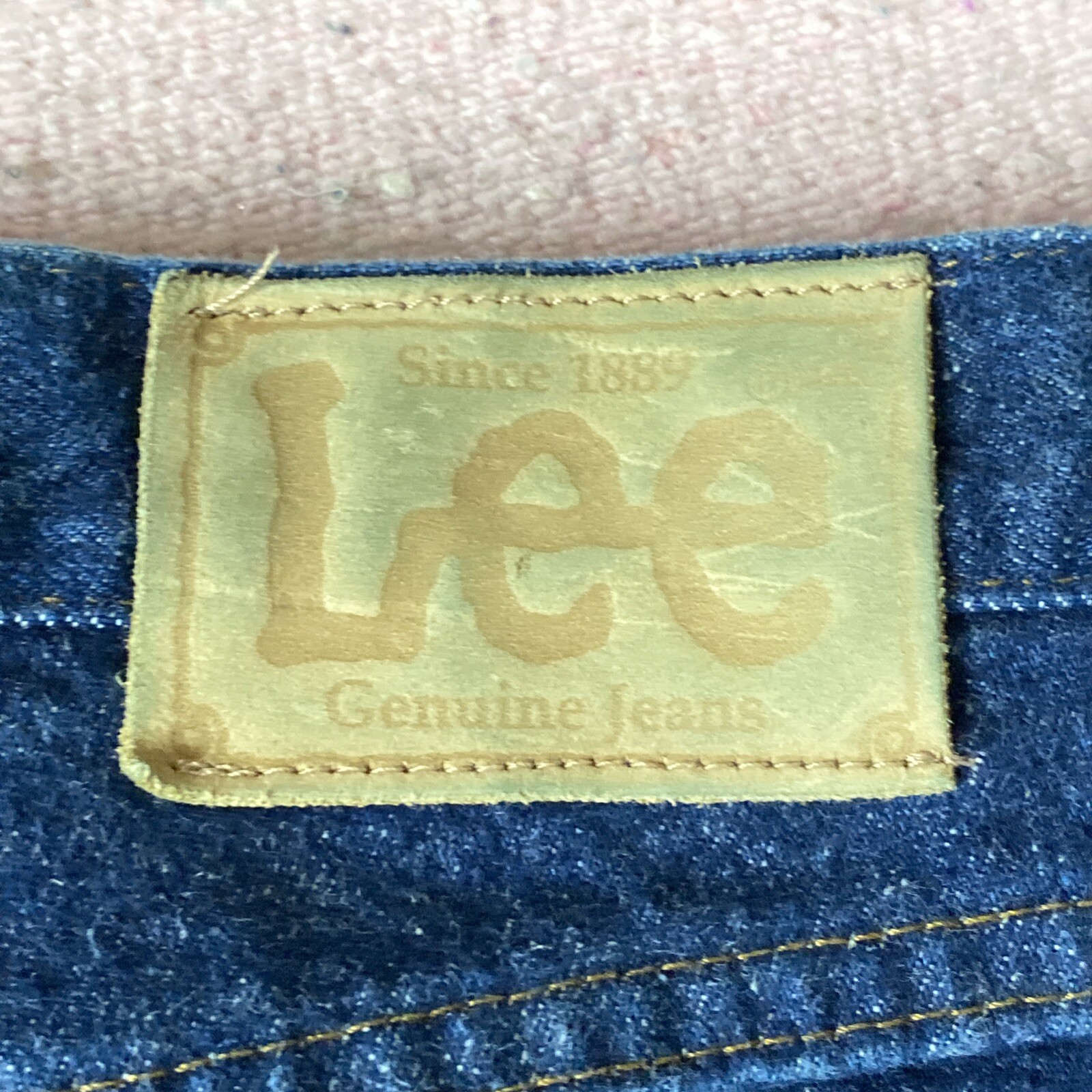 Vintage Lee Jeans Mens 32x33 Blue Medium Wash Pleated Union Stamped USA