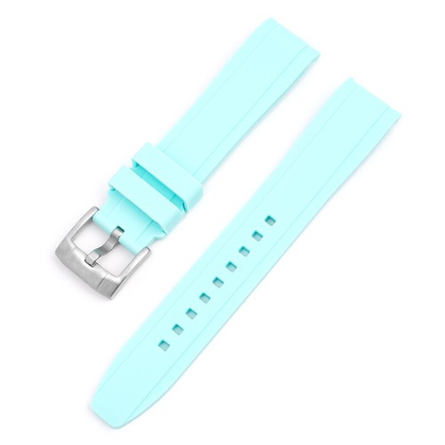 Curved End Silicone Bracelet Rubber Watch Strap Band 18 20 21 22 24mm Replace - Picture 28 of 29