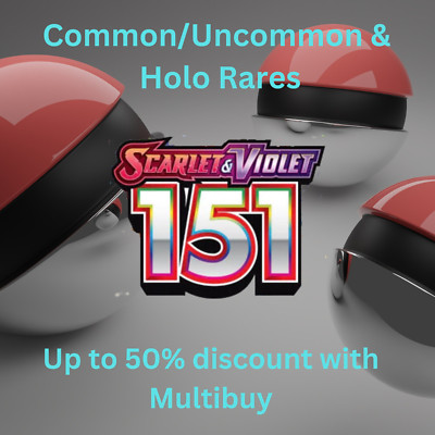 POKEMON - 151 - COMMON/UNCOMMON/HOLO RARES - BIS ZU 50% RABATT