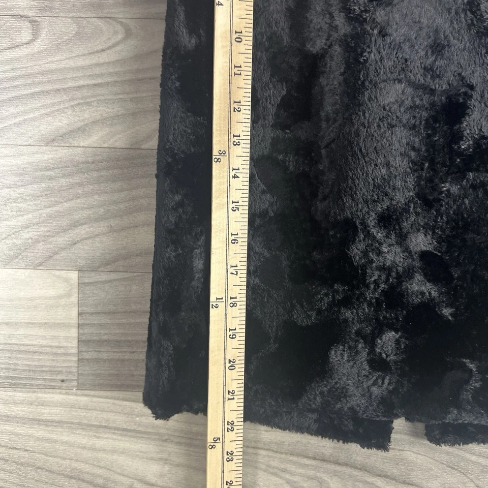 Falda Laundry by Shelli Segal para mujer 4 negra imitación piel boho festival difusa acogedora Foto 4 de 4