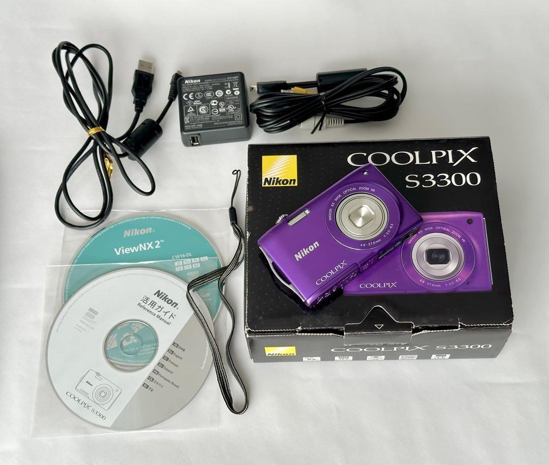 Nikon COOLPIX S3300 16.0 MP 720p Compact Digital Camera Purple 