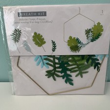 Felt Wreath Leaf Kit Hexagon Cording Complete Kit Home Decor Farmhouse New