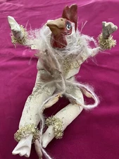 Vintage Style Handmade Folk Art Chicken Rare Primitive 7” Primitive