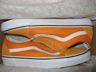 vans old skool pro cheddar & white checkerboard skate shoes