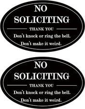 No Soliciting Signs for House, 2pack soliciting Sign 7 08x4 72 inch, Black