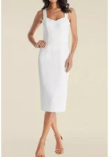 DRESS THE POPULATION NICOLE SWEETHEART COCKTAIL DRESS OFF-WHITE SOMEN'S MEDIUM
