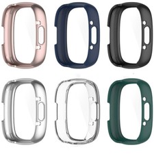Electroplated Protective Case TPU Soft Rubber Sleeve for fitbit versa 4 sense 2