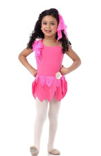 Fairy Dust Pixie PINK Child X-Small Jazz Tap Dance Costume Petal Skirted Leotard