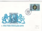 GB 1977 Silver Jubilee Benham Engraved Woodcut FDC Visit to Aberdeen typed VGC