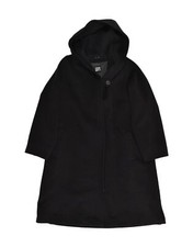 Cinzia Rocca Womens Hooded Overcoat Uk 18 Xl Black Wool At61
