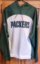 Reebok Green Bay Packers Hoodie Men's L Large Hooded Sweatshirt NFL Team Apparel