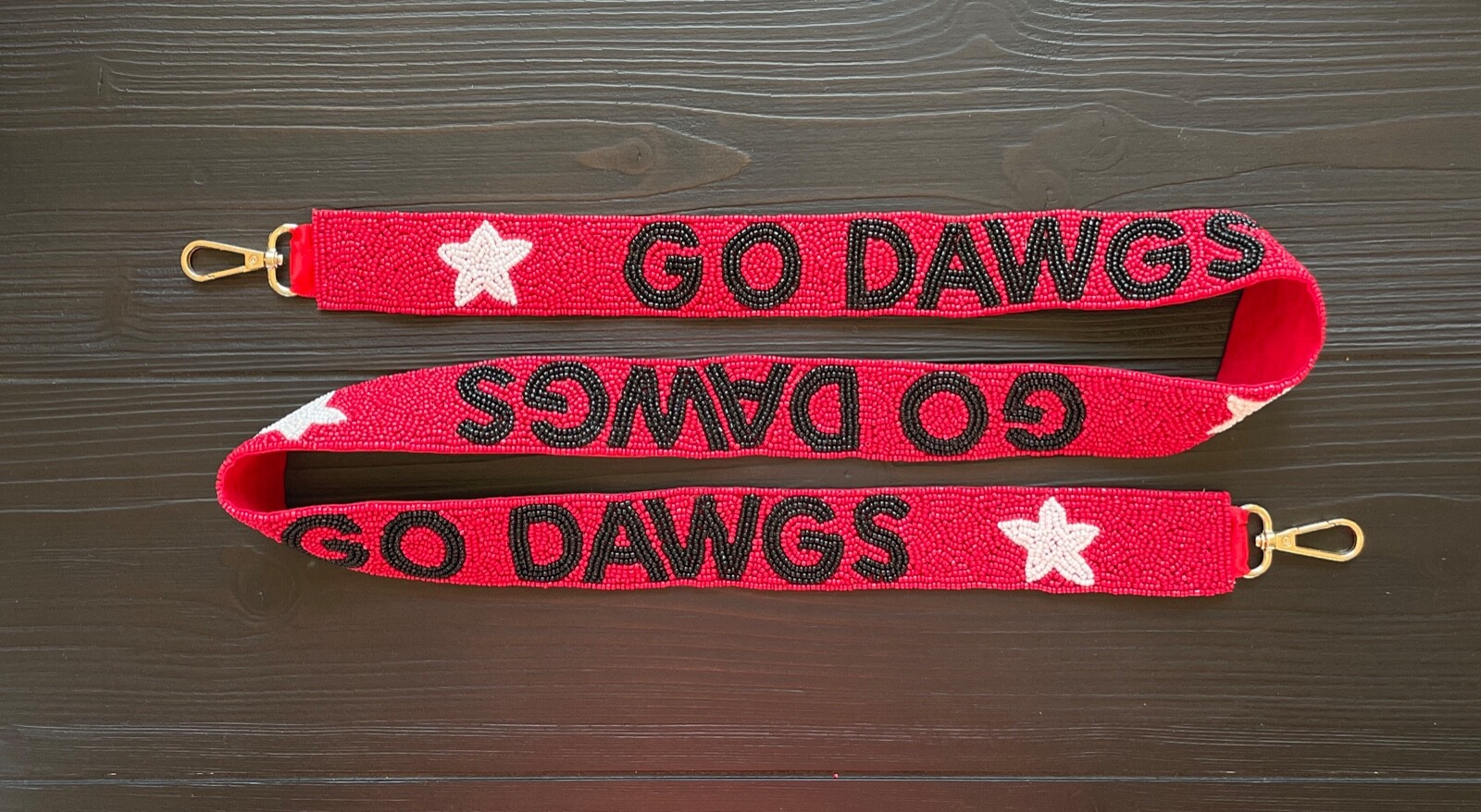 UGA Bulldogs Beaded Gameday Purse Strap Dawgs University of