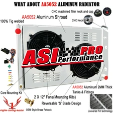 4 Row Radiator Electric Fan Shroud for 73-91 Chevy GMC C10 K20 30 1500 Suburban