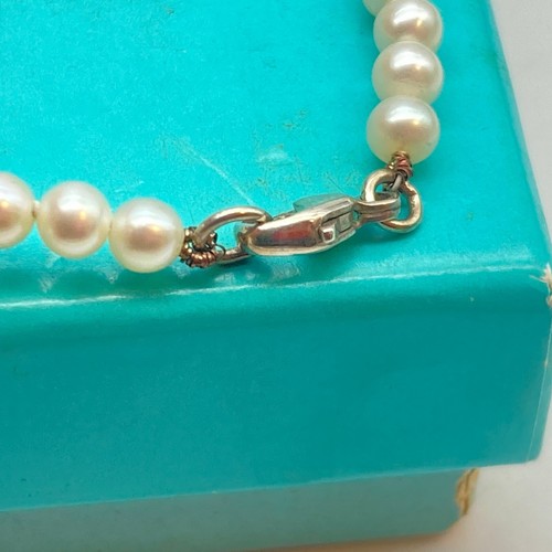 Tiffany & Co. Return to Pearl Ball Heart Bracelet 925 Silver 6 1/2" 5.0g - Picture 7 of 23