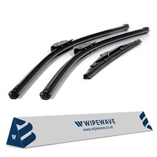 Set 3pz Spazzole Tergicristallo per Ford Fiesta 01-07 Parabrezza Anteriore + Posteriore | WipeWave